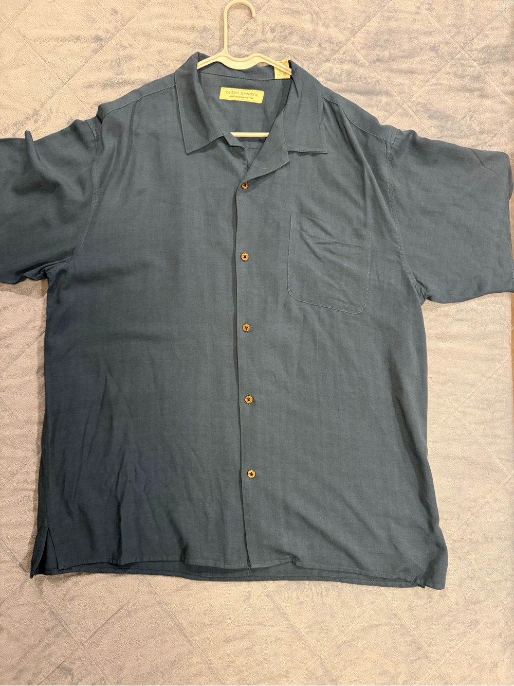 Men's Short-Sleeve Camp Shirt - Dark Teal